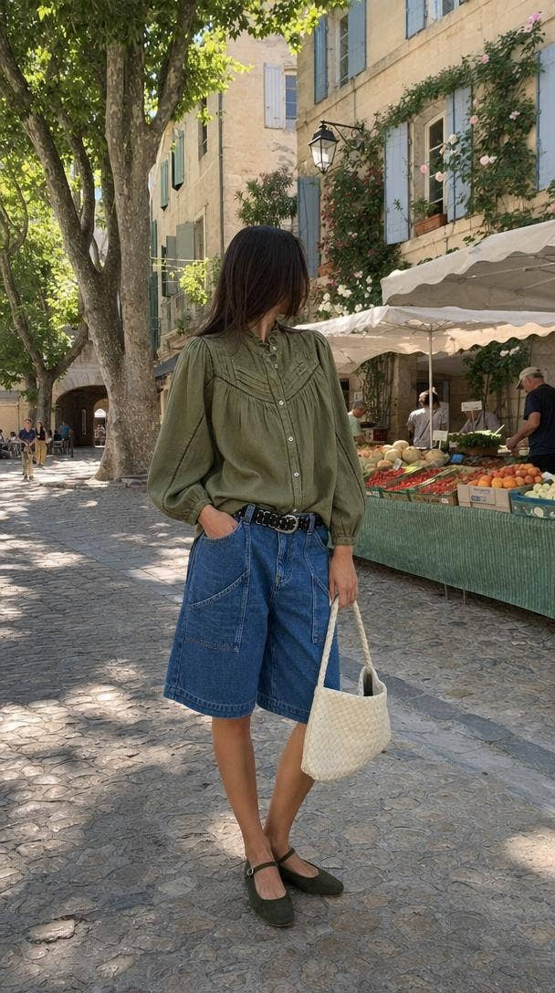 Dam Sommar Outfit Klassisk
