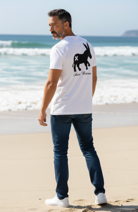 Camiseta Classic Logo Hombre White/Black