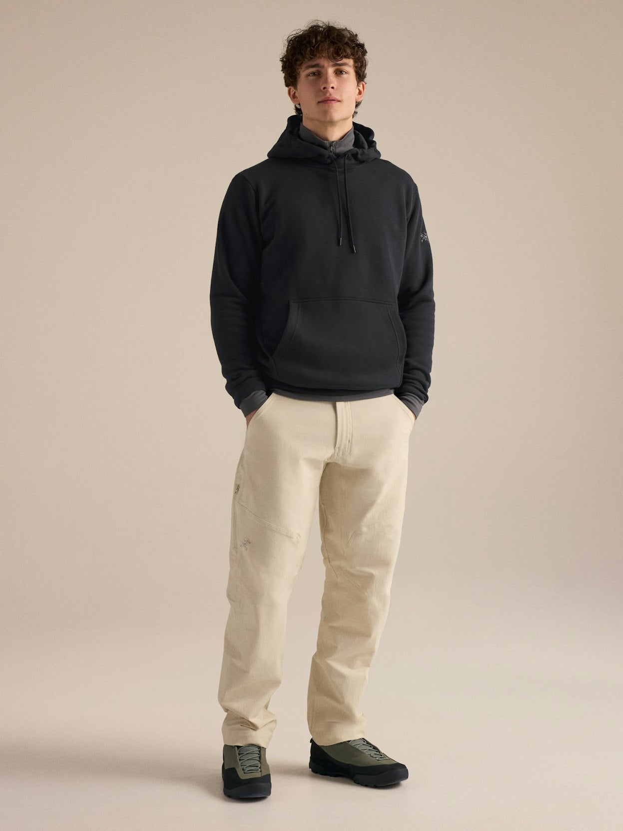 Maglia Emblem Fleece Hoody Uomo Black
