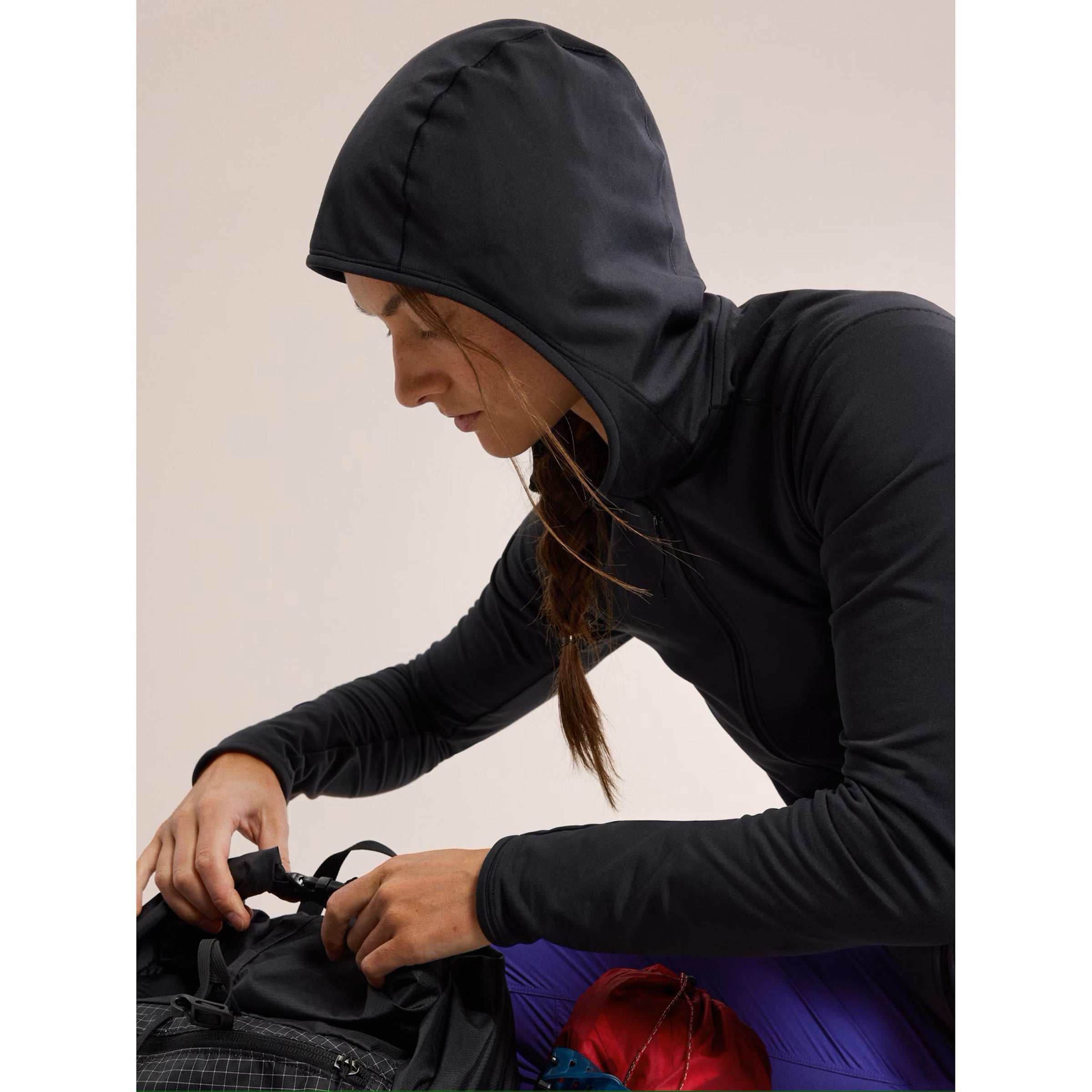 Maglia Kyanite Lightweight Hoody Donna Black