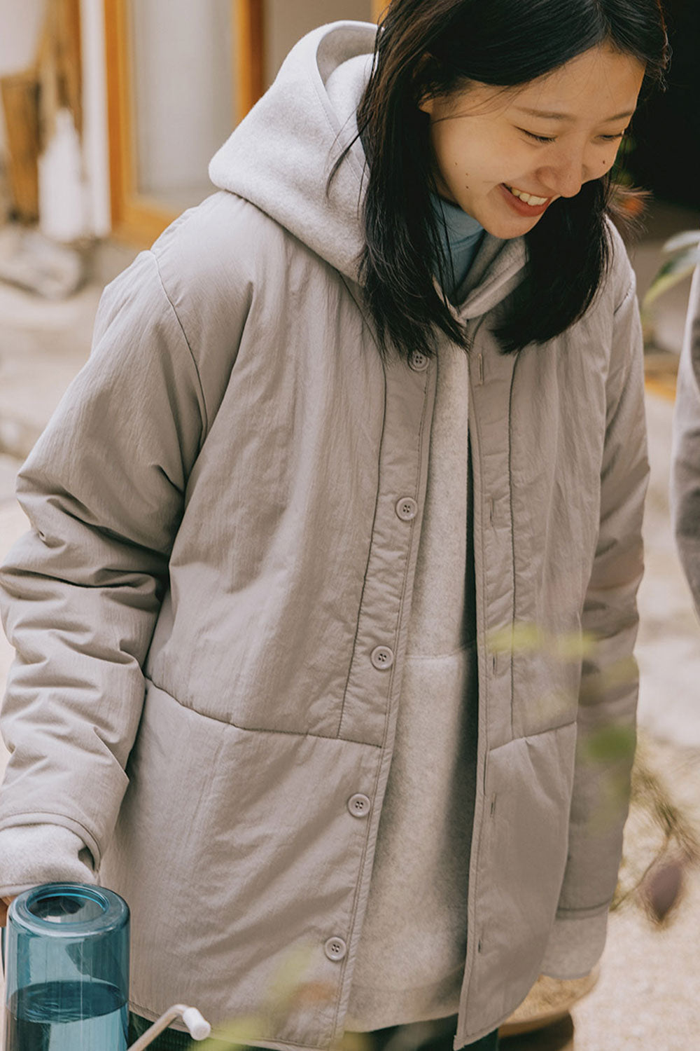 Sunrise Fleece Hoodie Sweatshirt White Melange