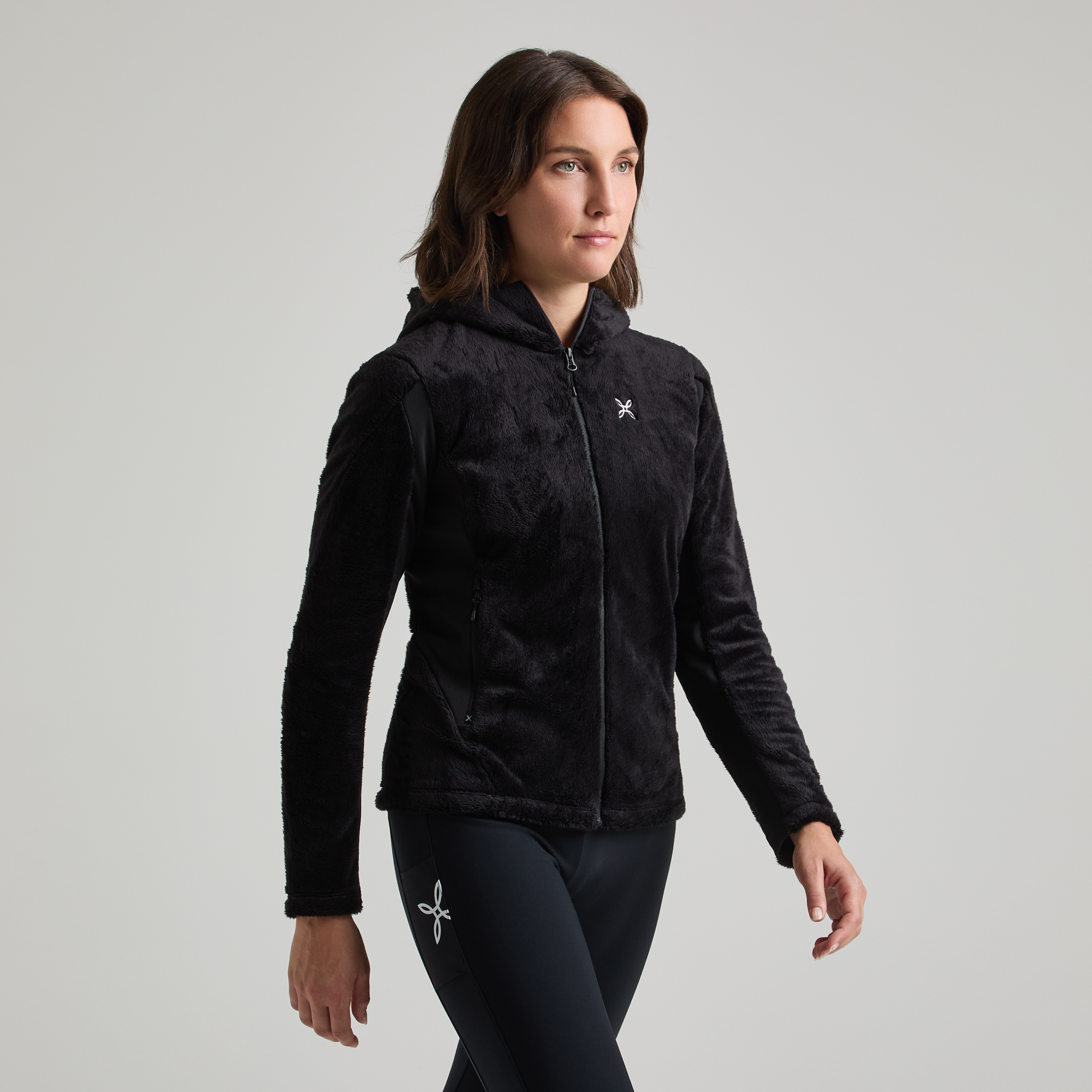 Giacca Polar Style Hooded Donna Black