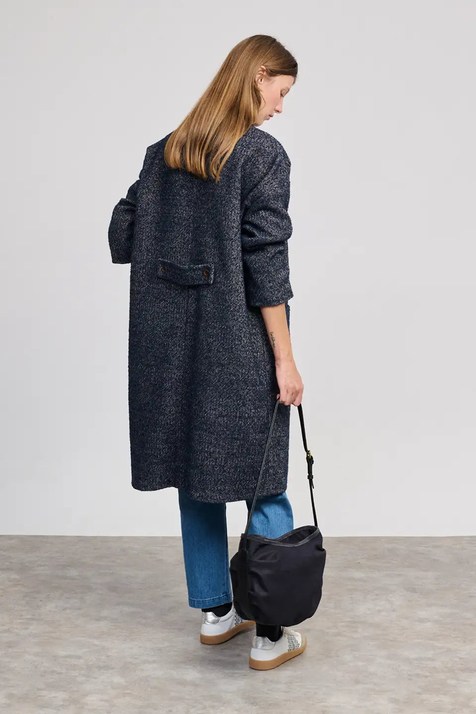 Giacca Abrigo Smoking Donna Navy/Beige