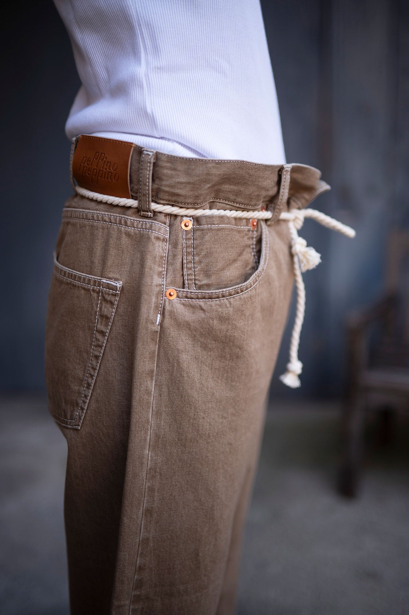 Frau The 50s Selvedge Culotte Jean Hose Barrel