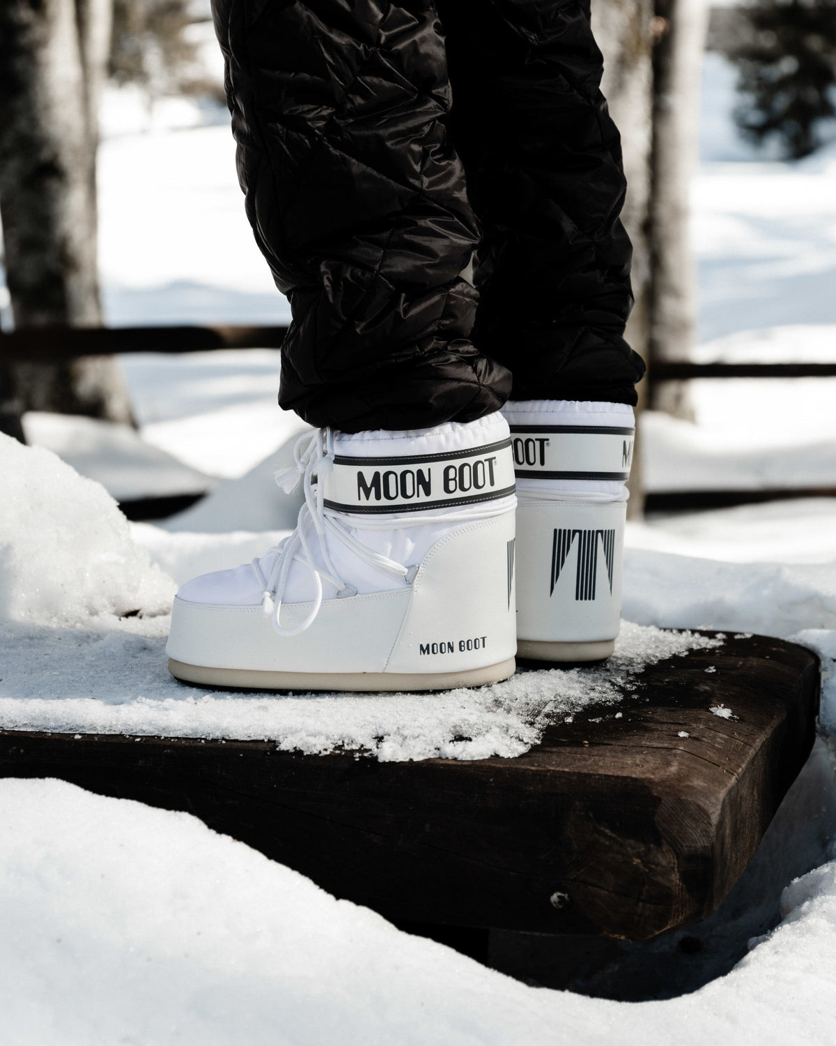 Icon låga nylonankelboots vita mono