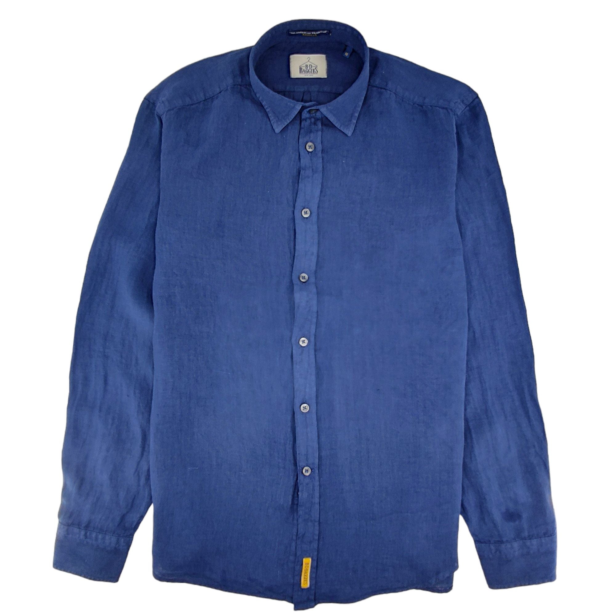 Bd Baggies | Camicia Bradford Lino Uomo Navy Blue - Fabbrica Ski Sises
