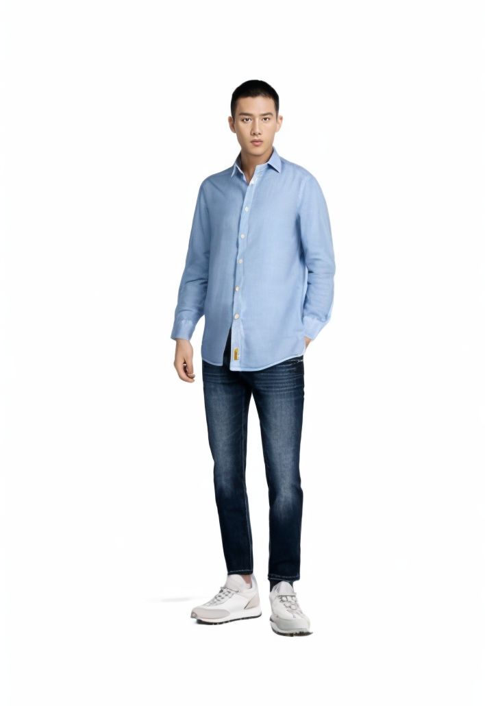 Men's Bradford Lino Shirt Aqua Essence 