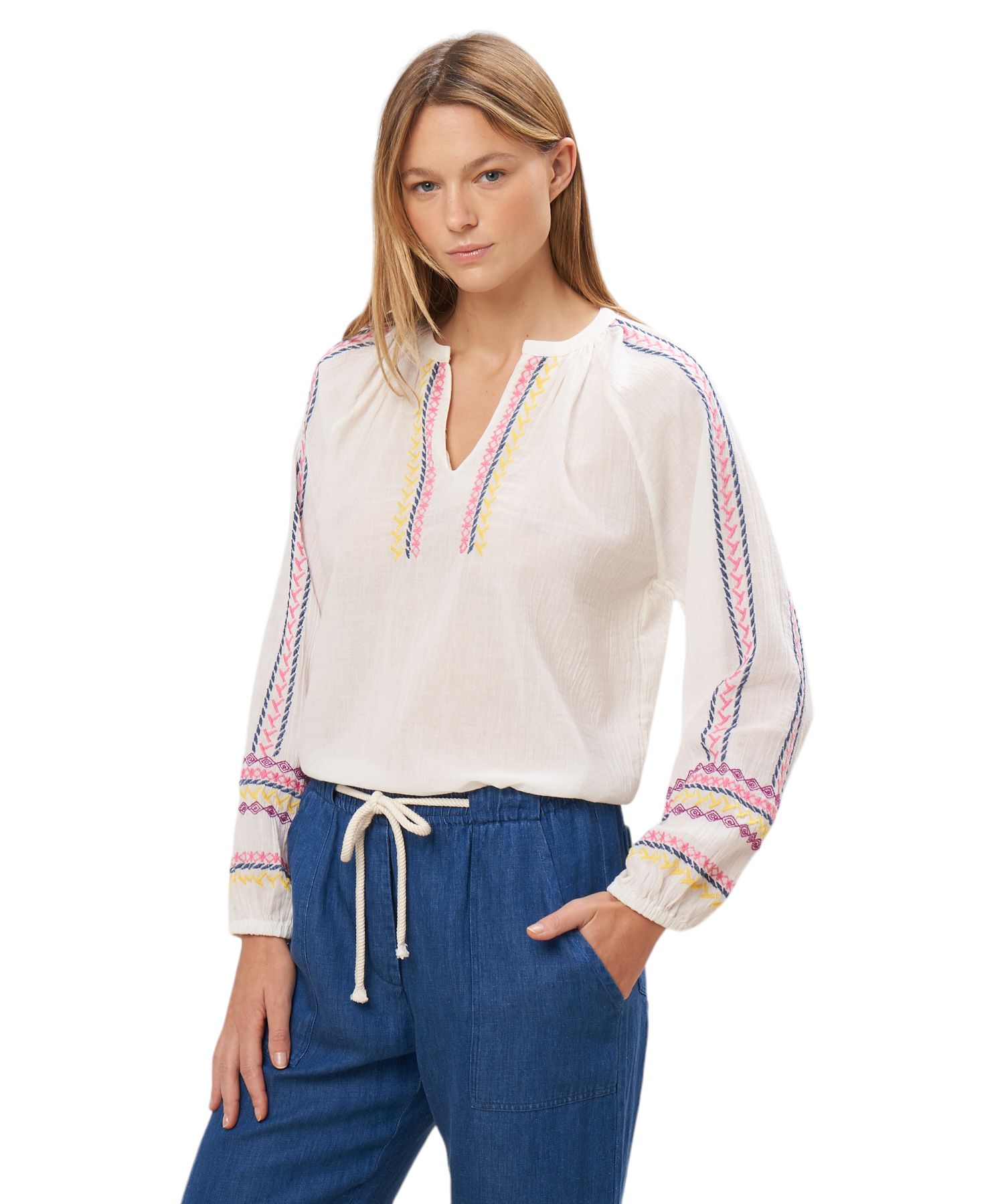 Women's Hirman Shirt Off White/Multicolor 