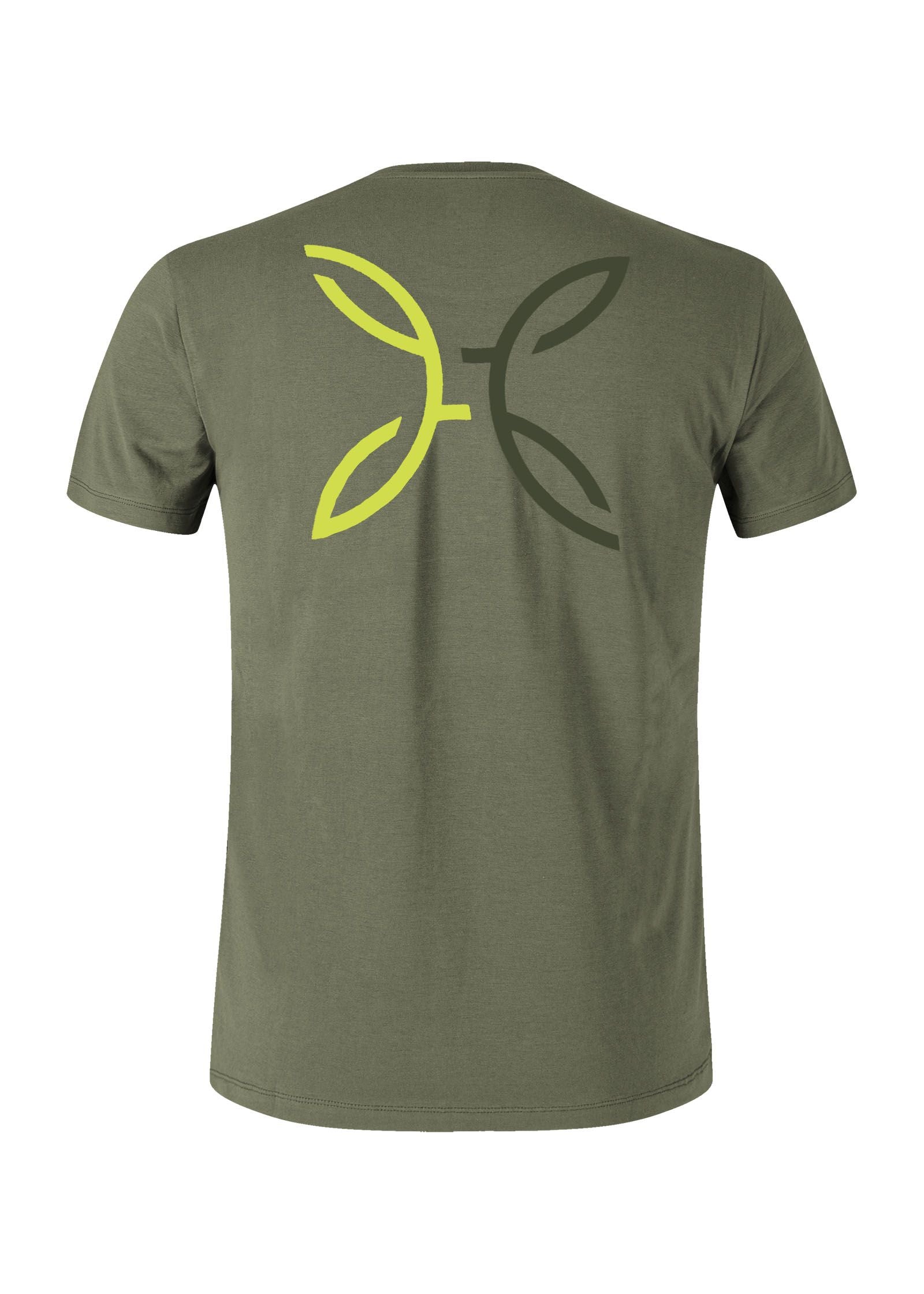 T-shirt Brand Uomo Verde Salvia/Verde Lime