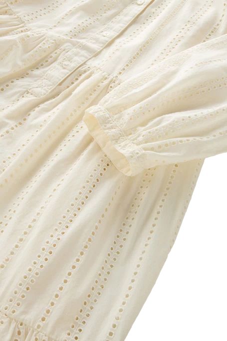 Women's Broderie Anglaise Dress Plaster White 