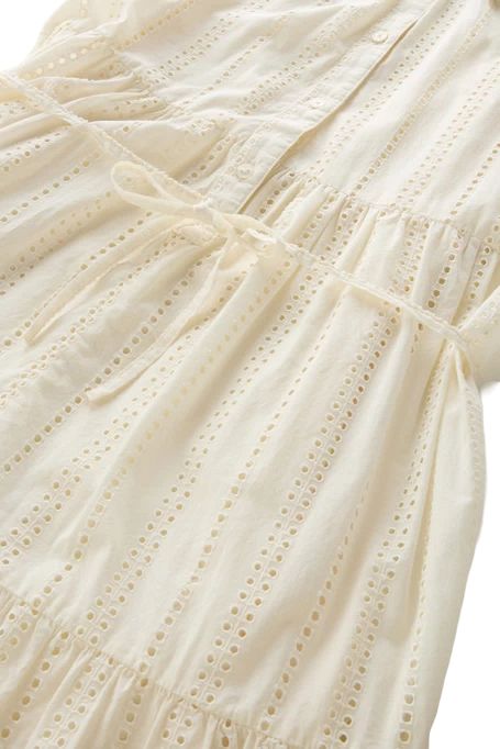 Women's Broderie Anglaise Dress Plaster White 