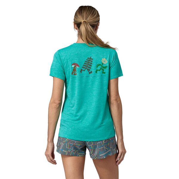 Women's Cap Cool Daily Graphic T-shirt Trail Trotters/Subtidal Blue 