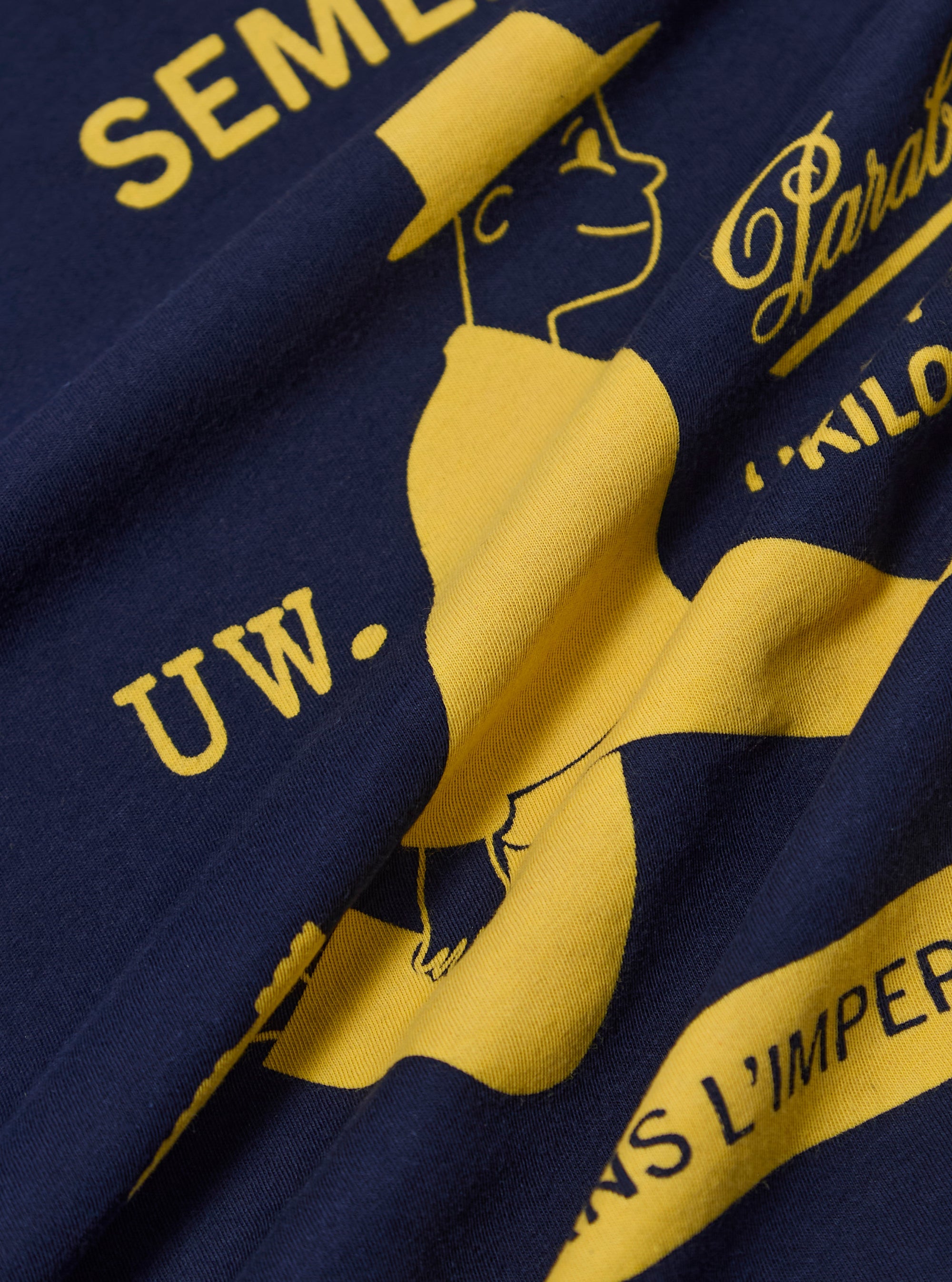 T-shirt Single Jersey Print Homme Navy