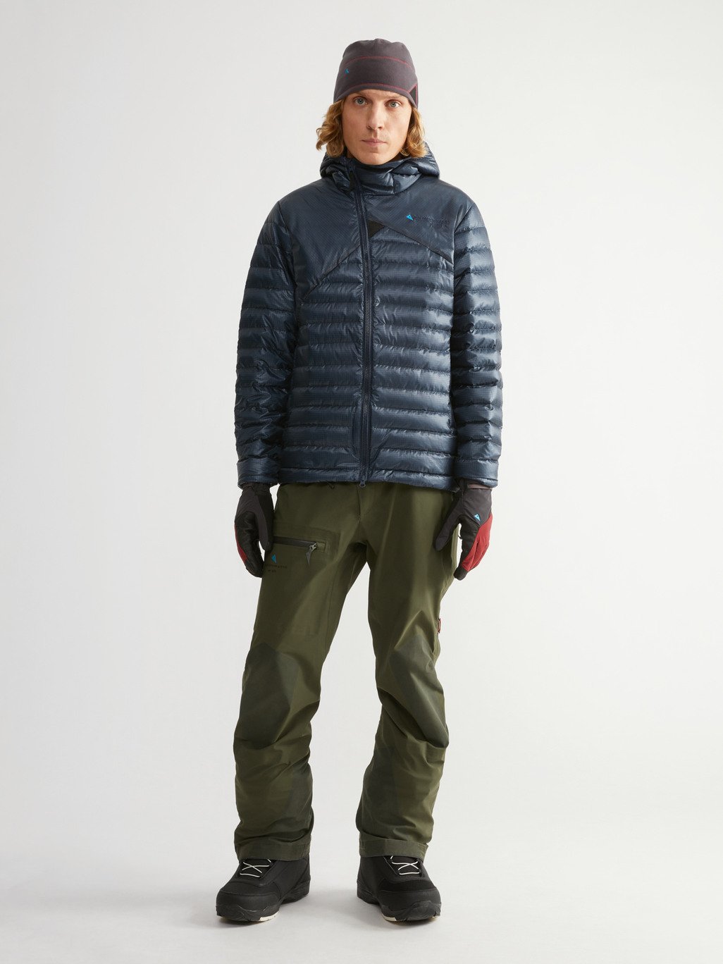 Mann Lopt Hood Jacke Indigo Blue