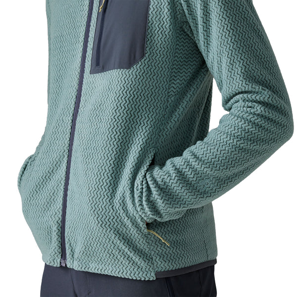 Men's R1 Air Full-Zip Hoody Sweater Blue Sage