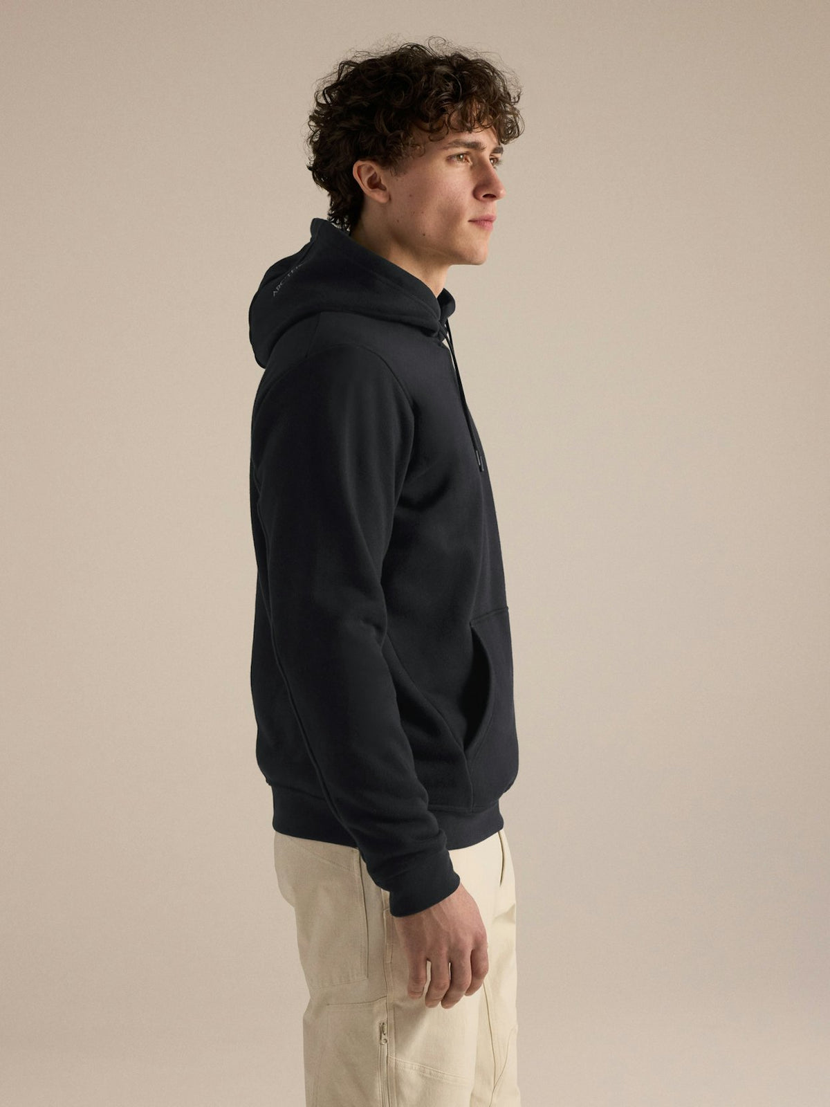 Maglia Emblem Fleece Hoody Uomo Black