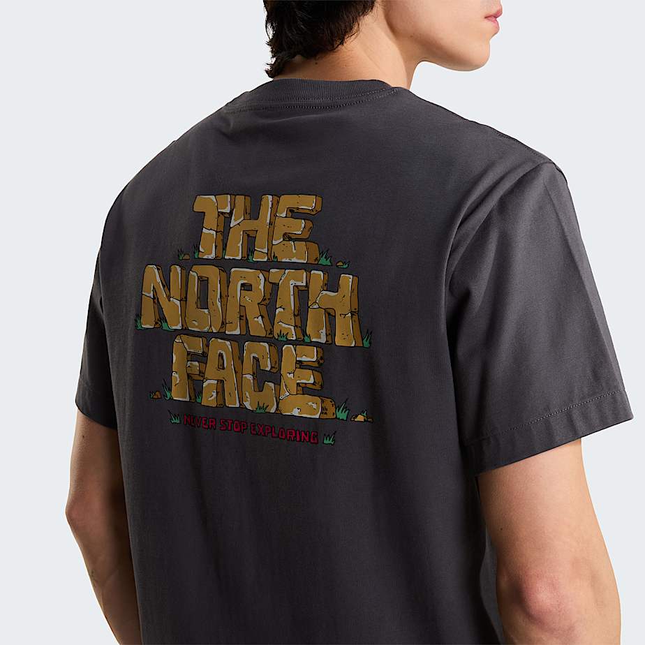 T-shirt Stone Logo Relaxed Anthracite Grey