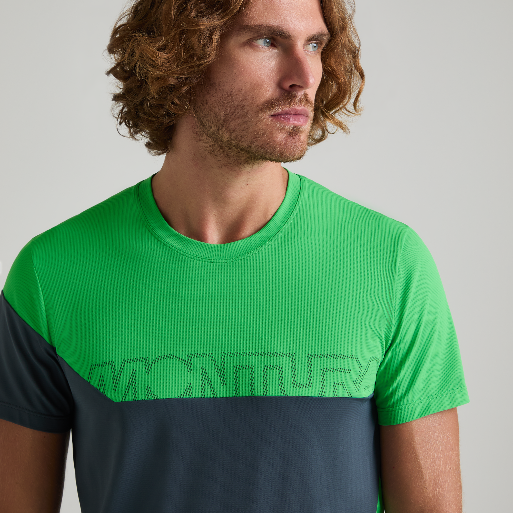 Camiseta Mix-Up Hombre Vibe Green/Piombo
