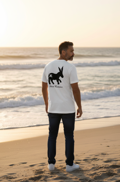 Camiseta Classic Logo Hombre White/Black