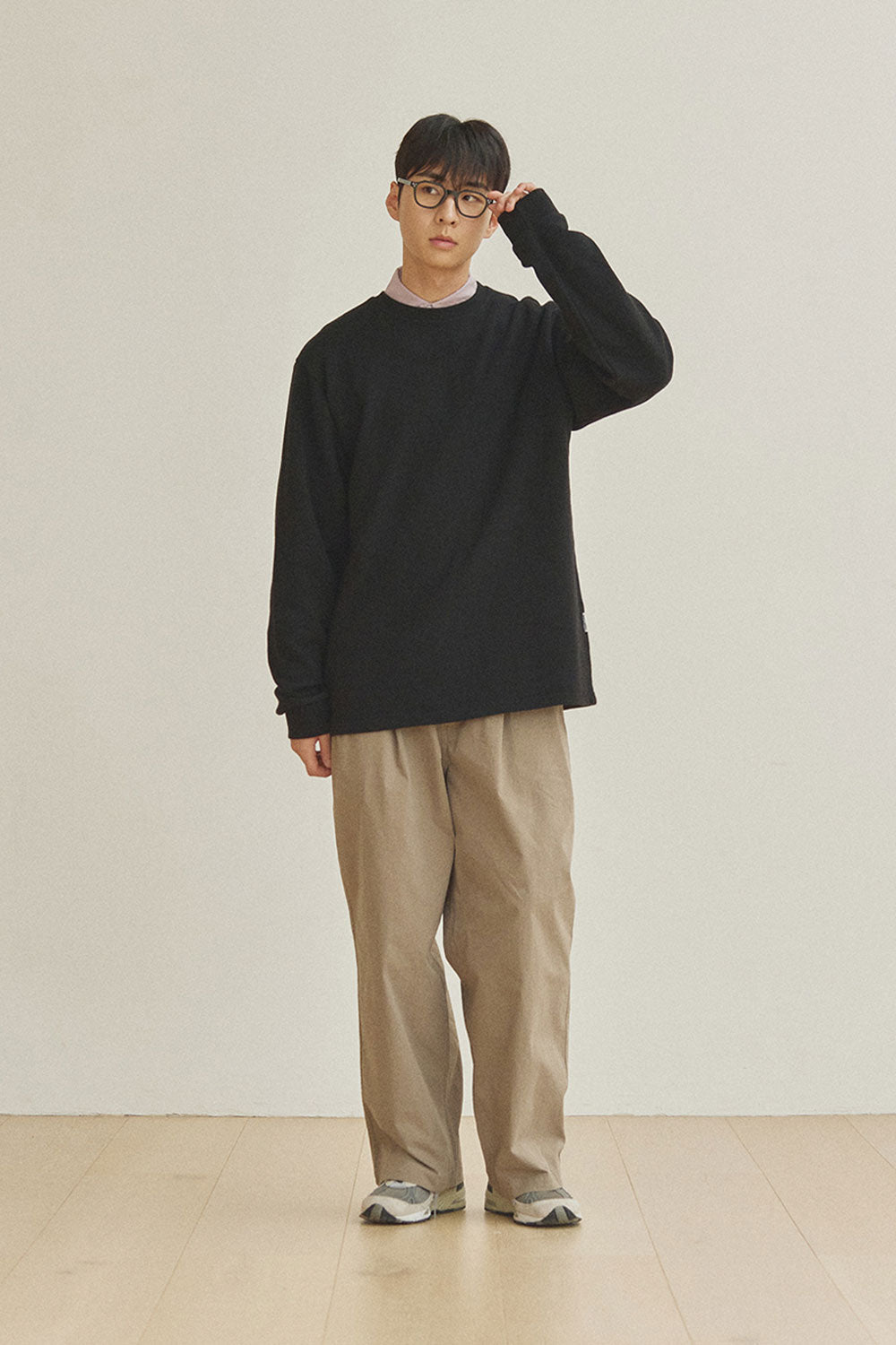 Pantaloni Two Tuck Wide CN Pants Beige