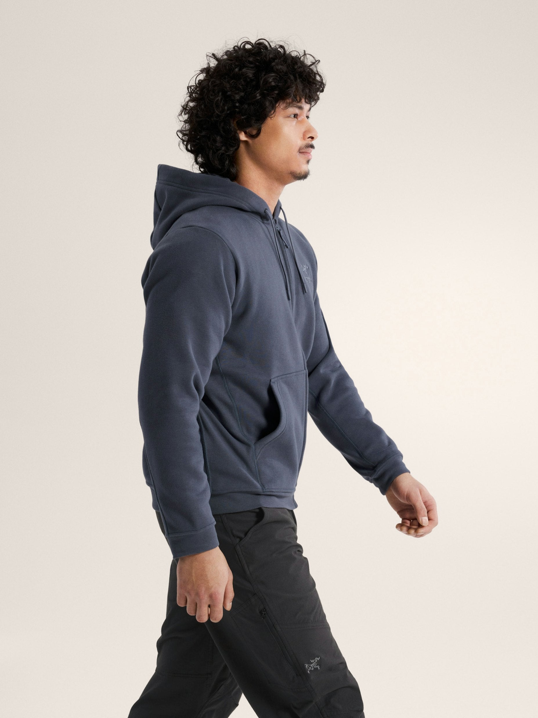 Maglia Emblem Fleece Full Zip Uomo Dark Stratus