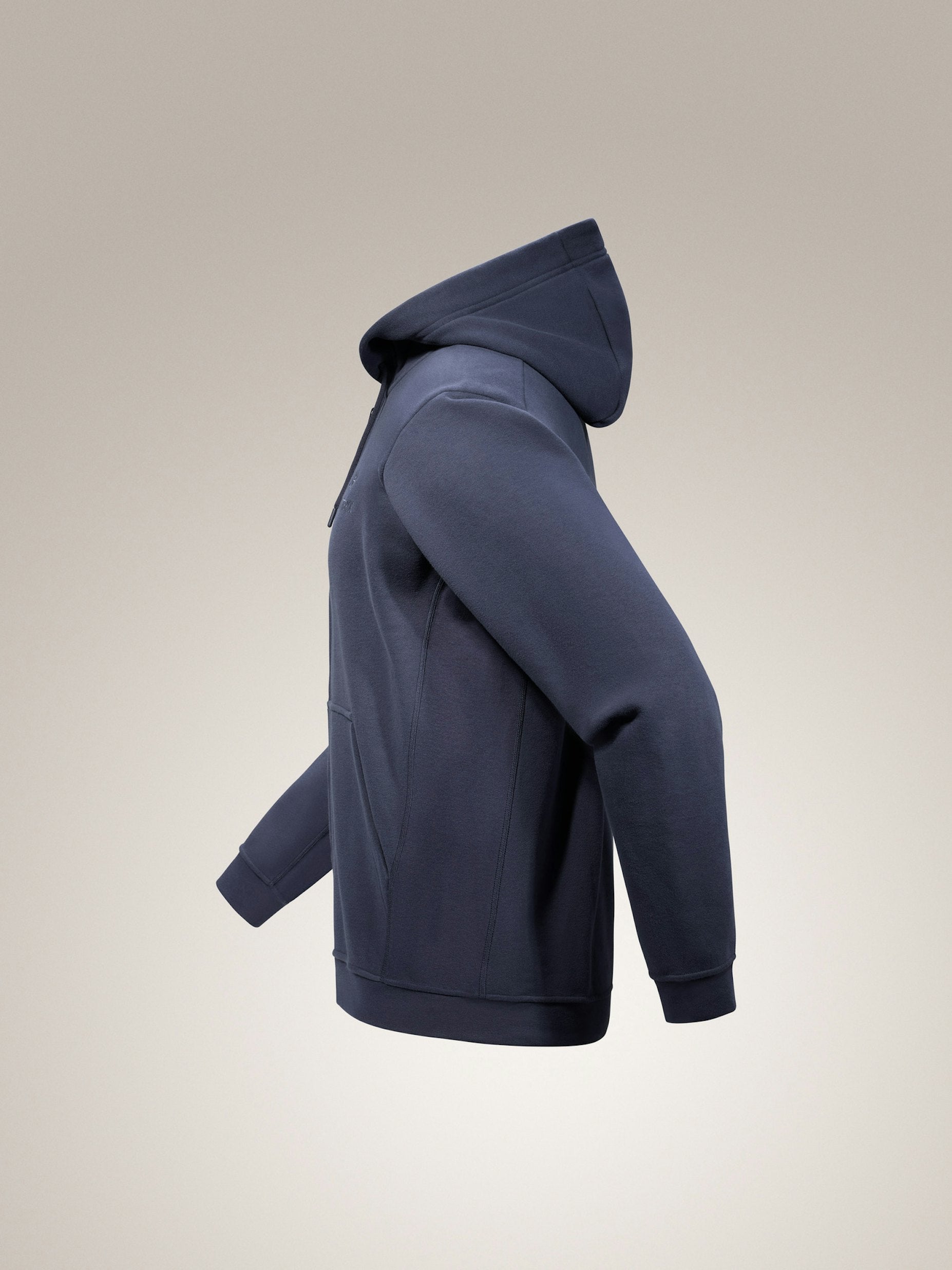 Mann Embleme Fleece Full Zip Hoody Pullover Black Saphire