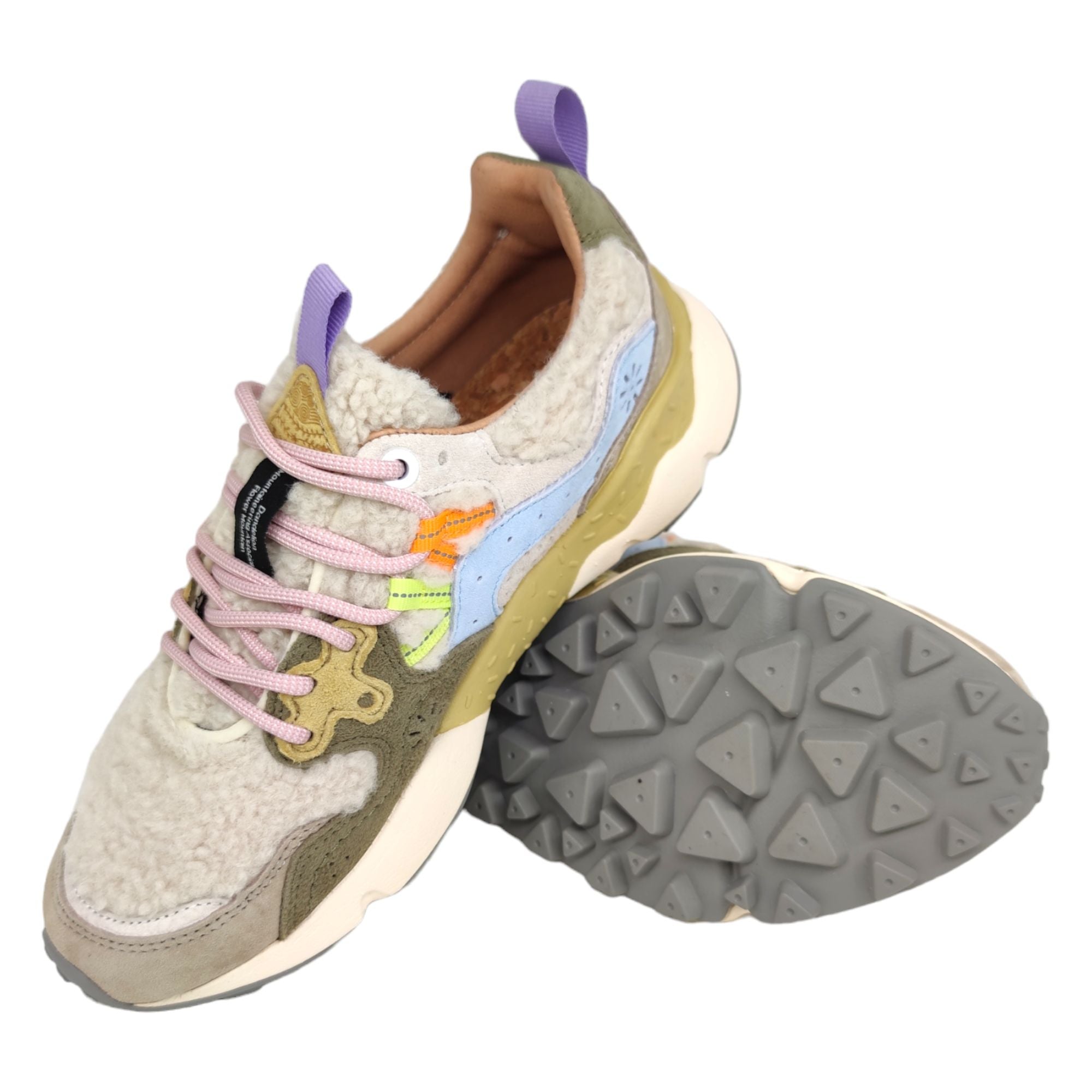 Scarpe Yamano 3 Teddy Donna Beige/Militare/Celeste