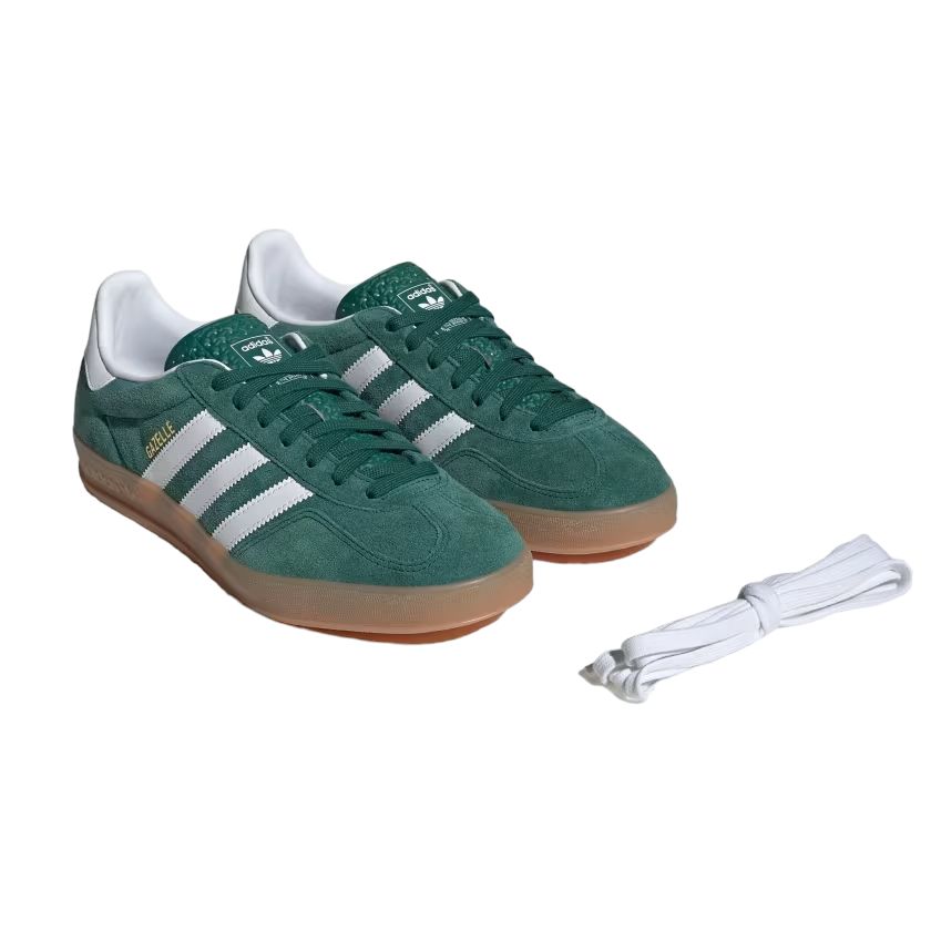 Gazelle Indoor Shoes Collegiate Green/Cloud White/Gum 