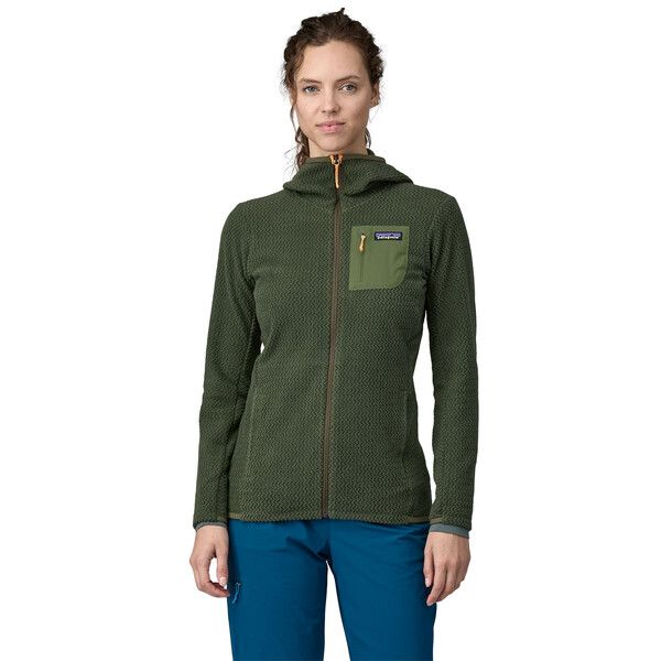 Maglia R1 Air Full-Zip Hoody Donna Torrey Pine Green