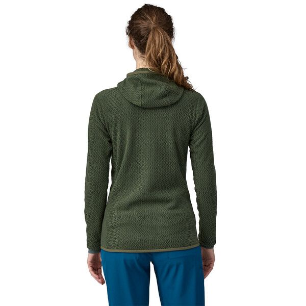 Maglia R1 Air Full-Zip Hoody Donna Torrey Pine Green