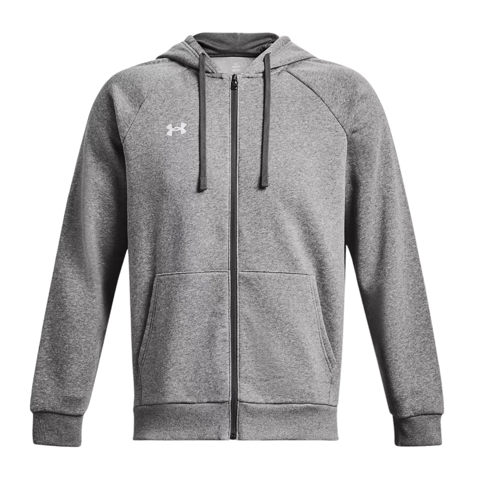 Under Armour | Maglia Rival Fleece Full-Zip Uomo Castlerock Light Heather/White - Fabbrica Ski Sises