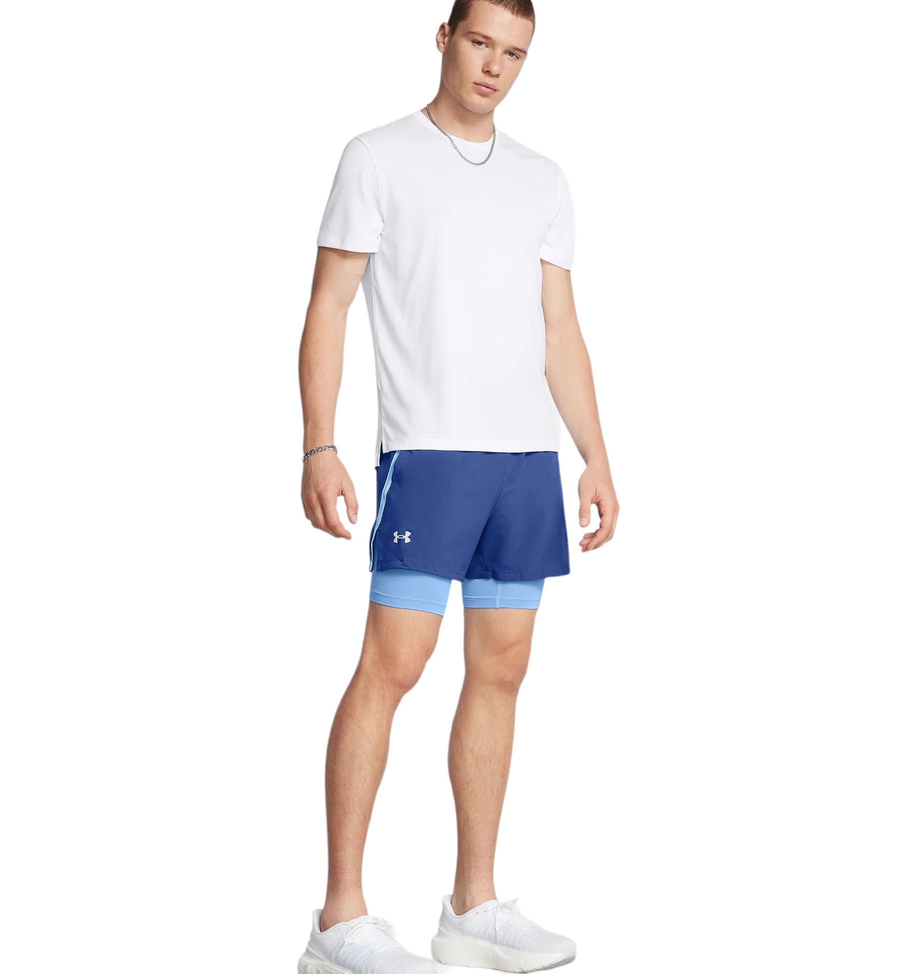 Pantaloncini Launch 2-in-1 13Cm Uomo Tech Blue/Horizon Blue