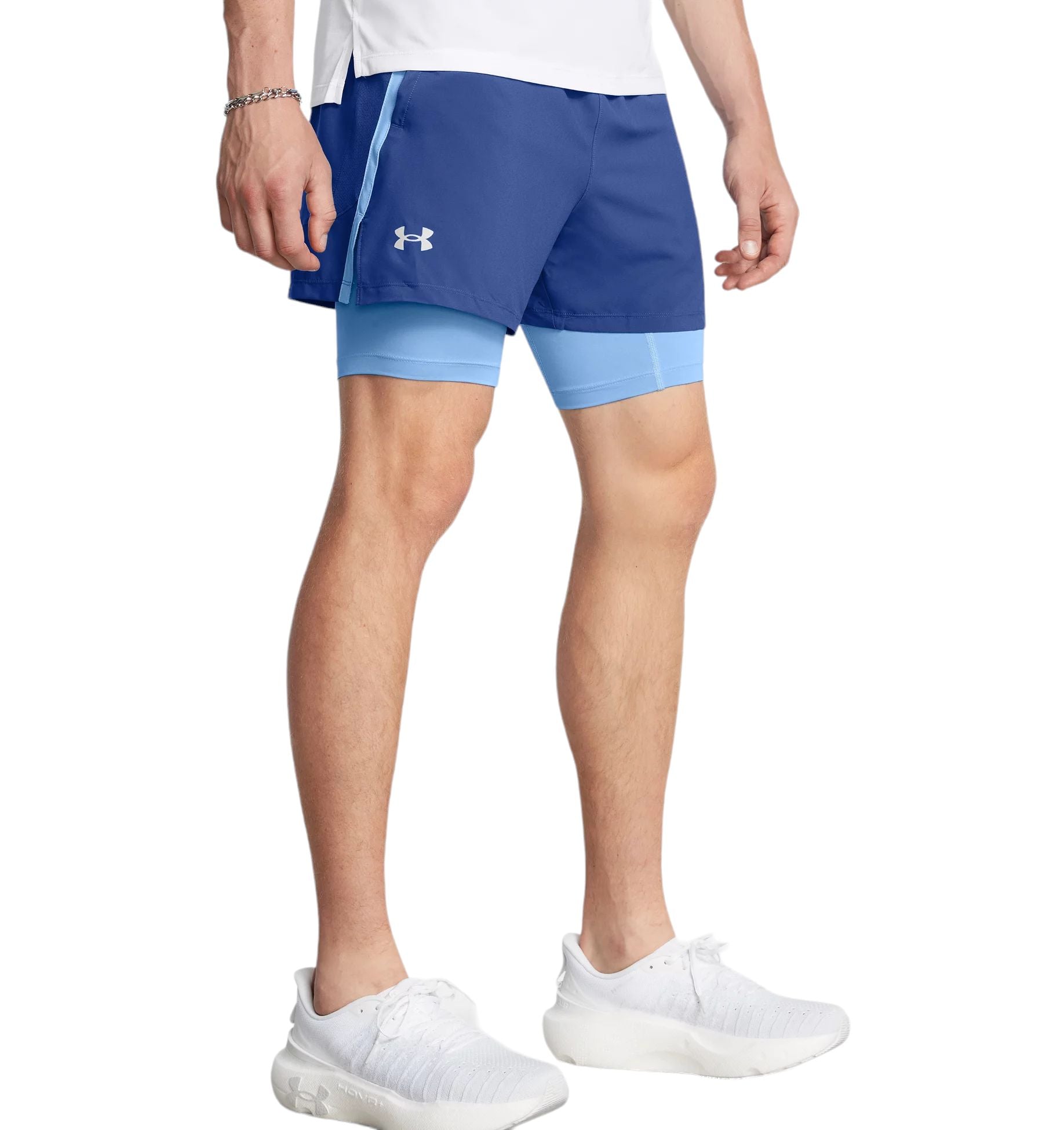 Pantaloncini Launch 2-in-1 13Cm Uomo Tech Blue/Horizon Blue