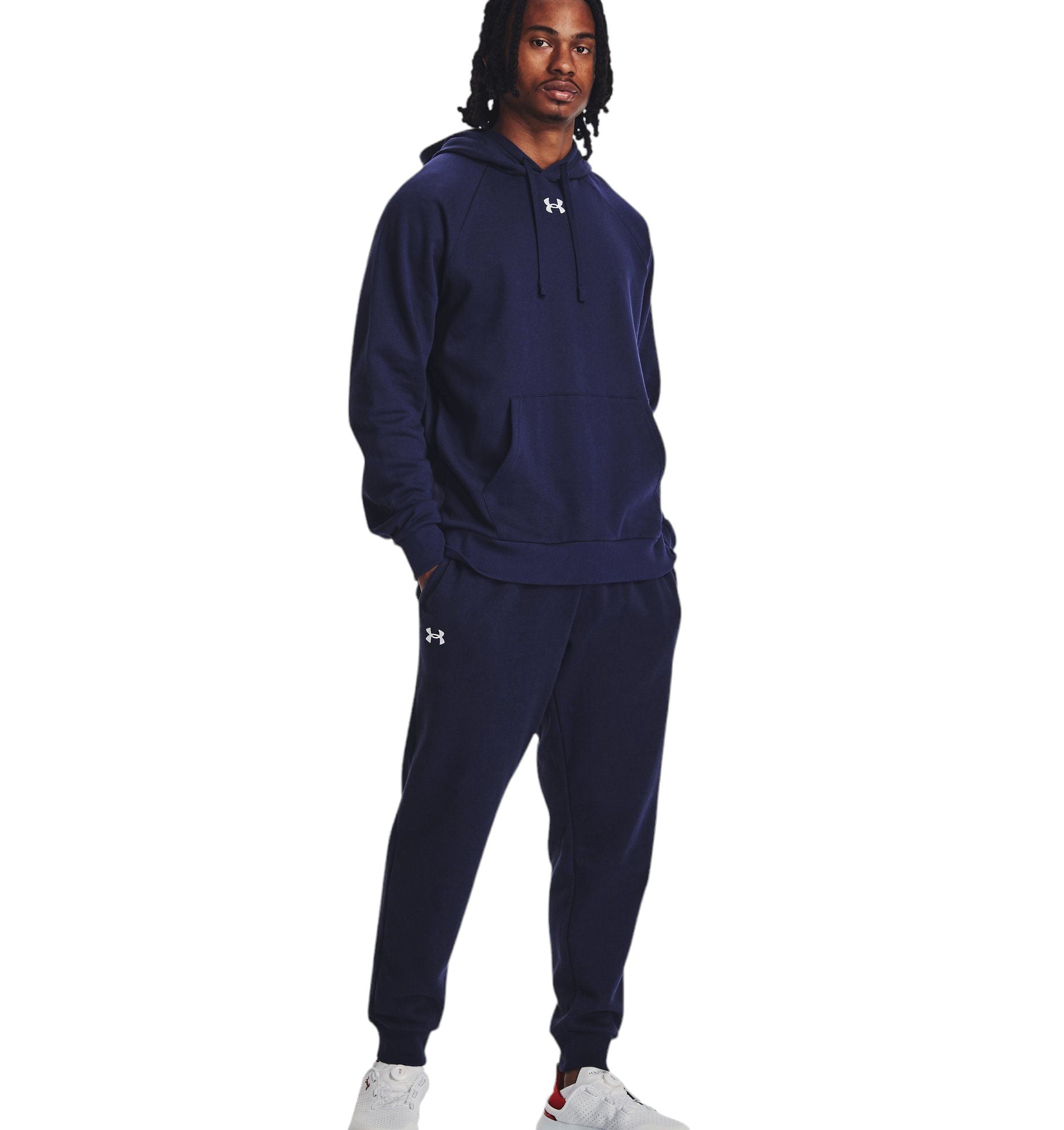 Pantaloni Jogger Rival Fleece Uomo Midnight Navy/White