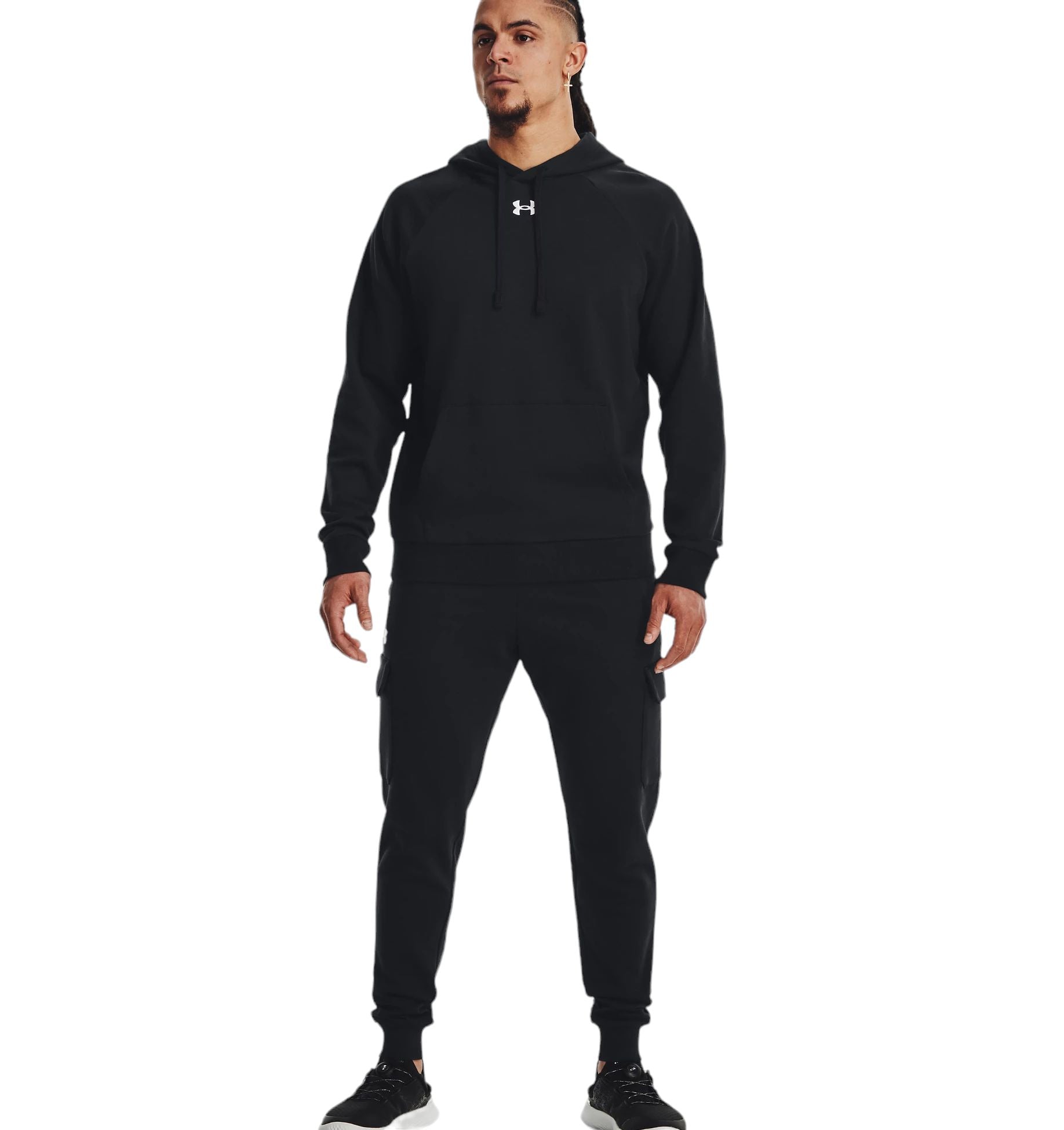 Pantaloni Jogger Rival Fleece Cargo Uomo Black/White