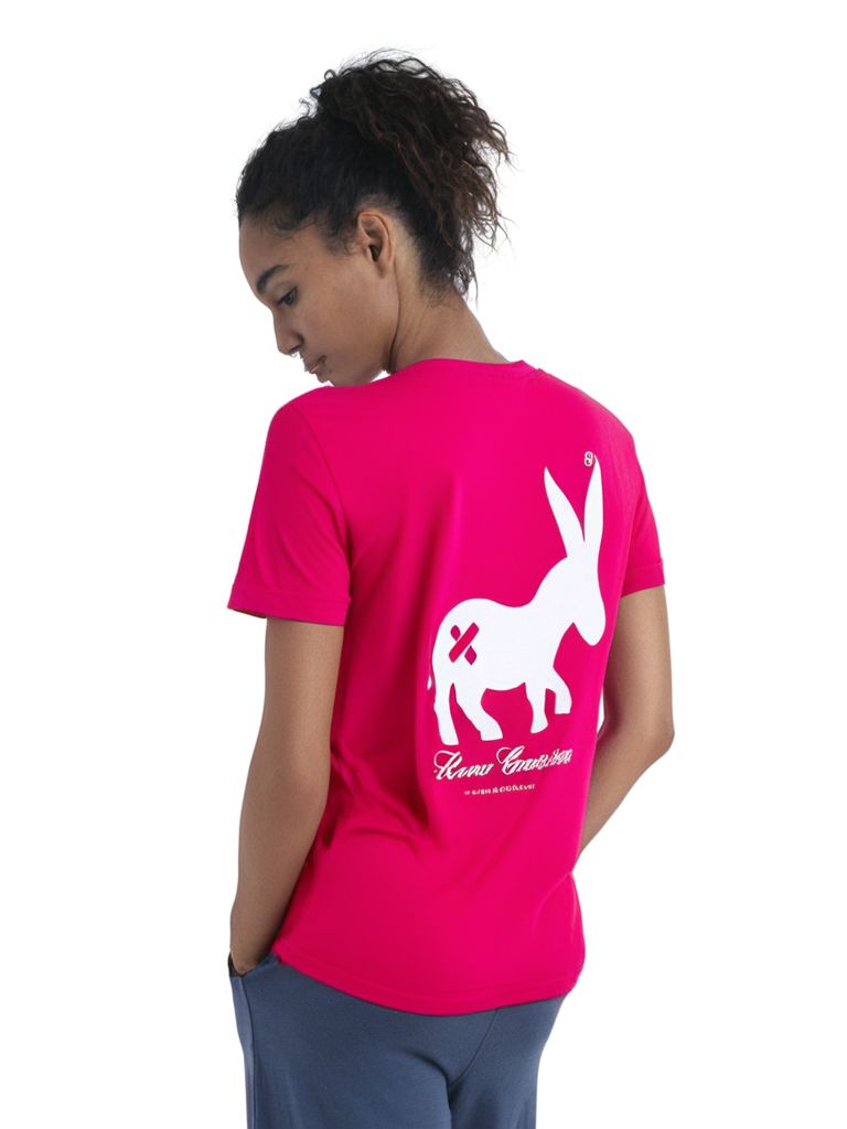 T-shirt Classic Logo Donna Electric Magenta