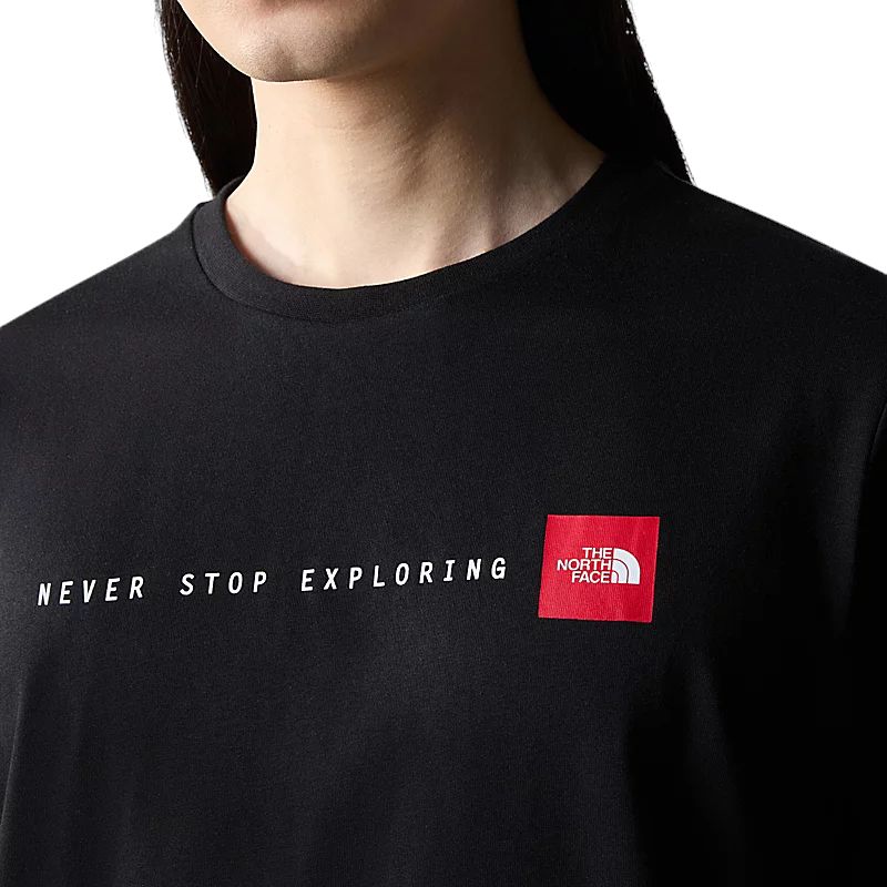 T-shirt Never Stop Exploring Uomo Black