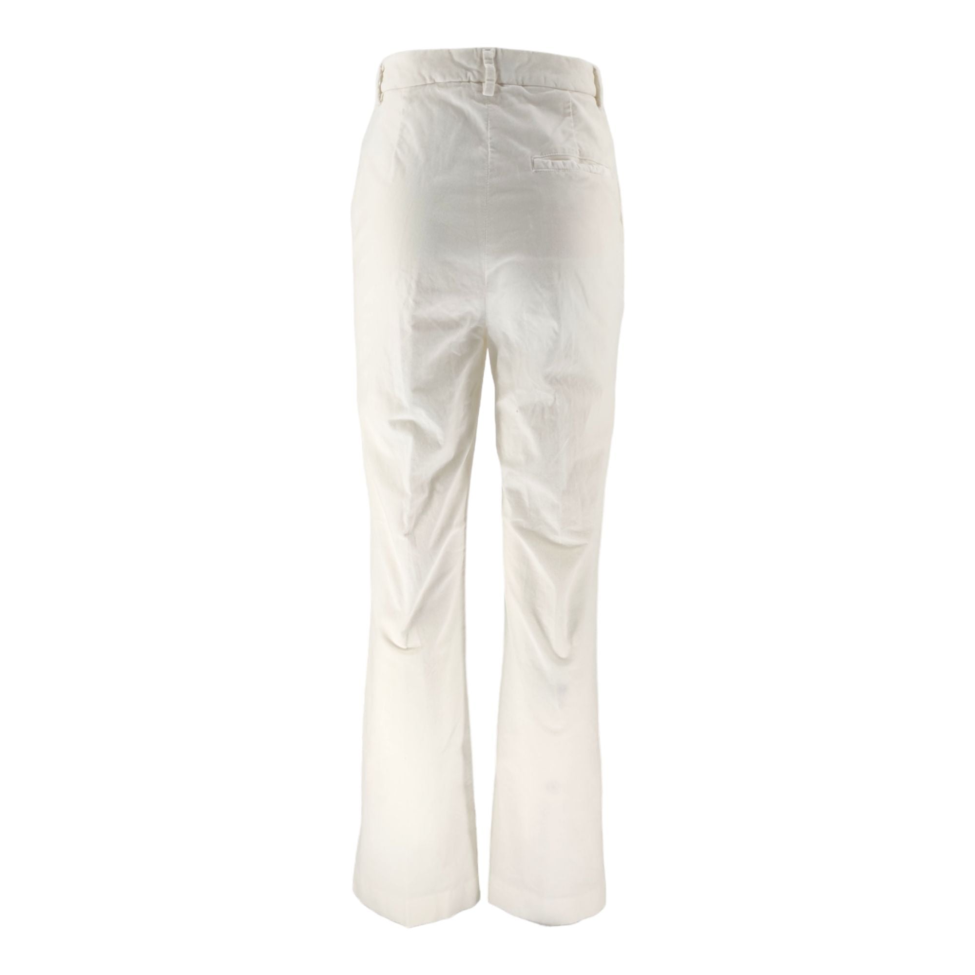 Women's Calis Smooth Velvet Trousers Ivory 