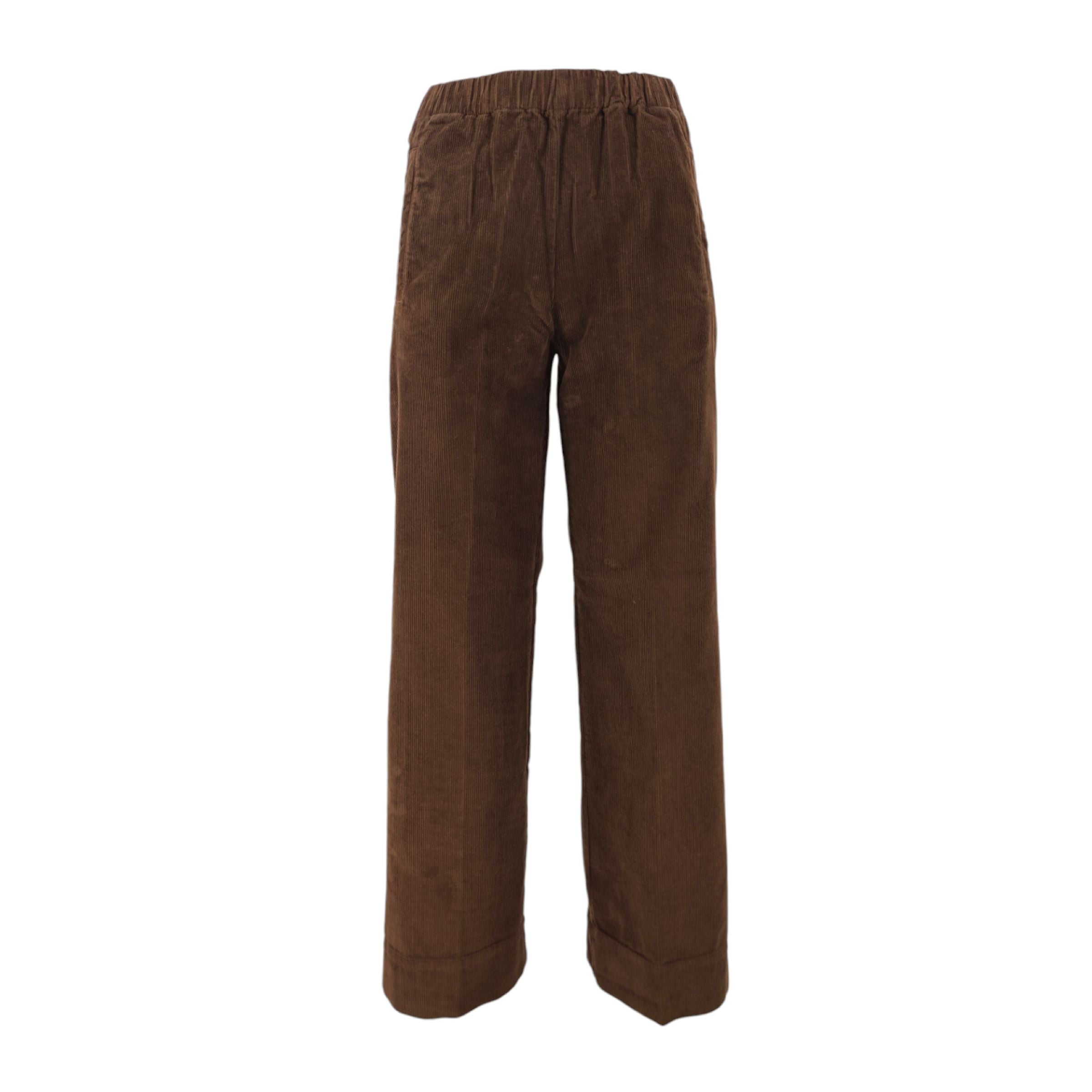 Women's Pensil Heavy Trousers Brown 