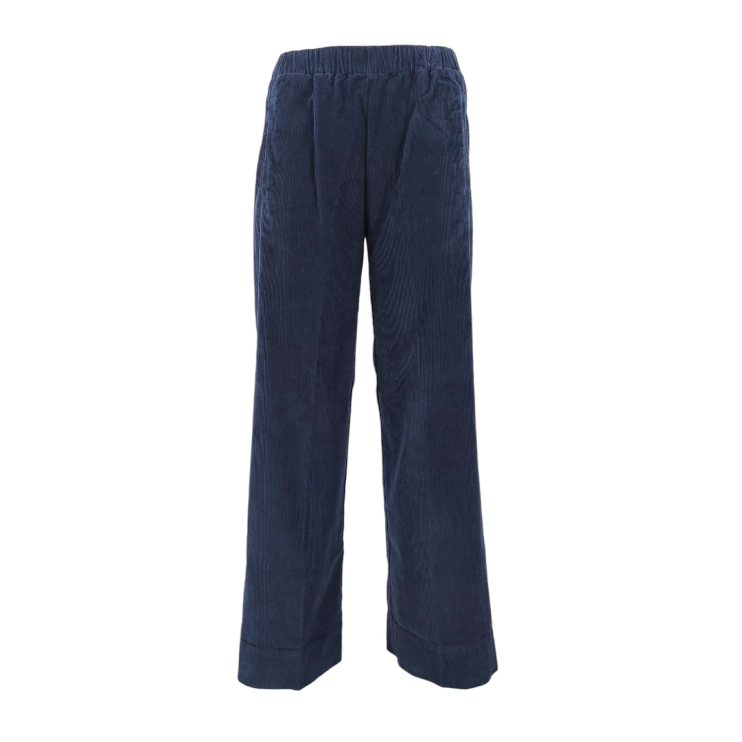 Women's Pensil Heavy Trousers Navy Blue 