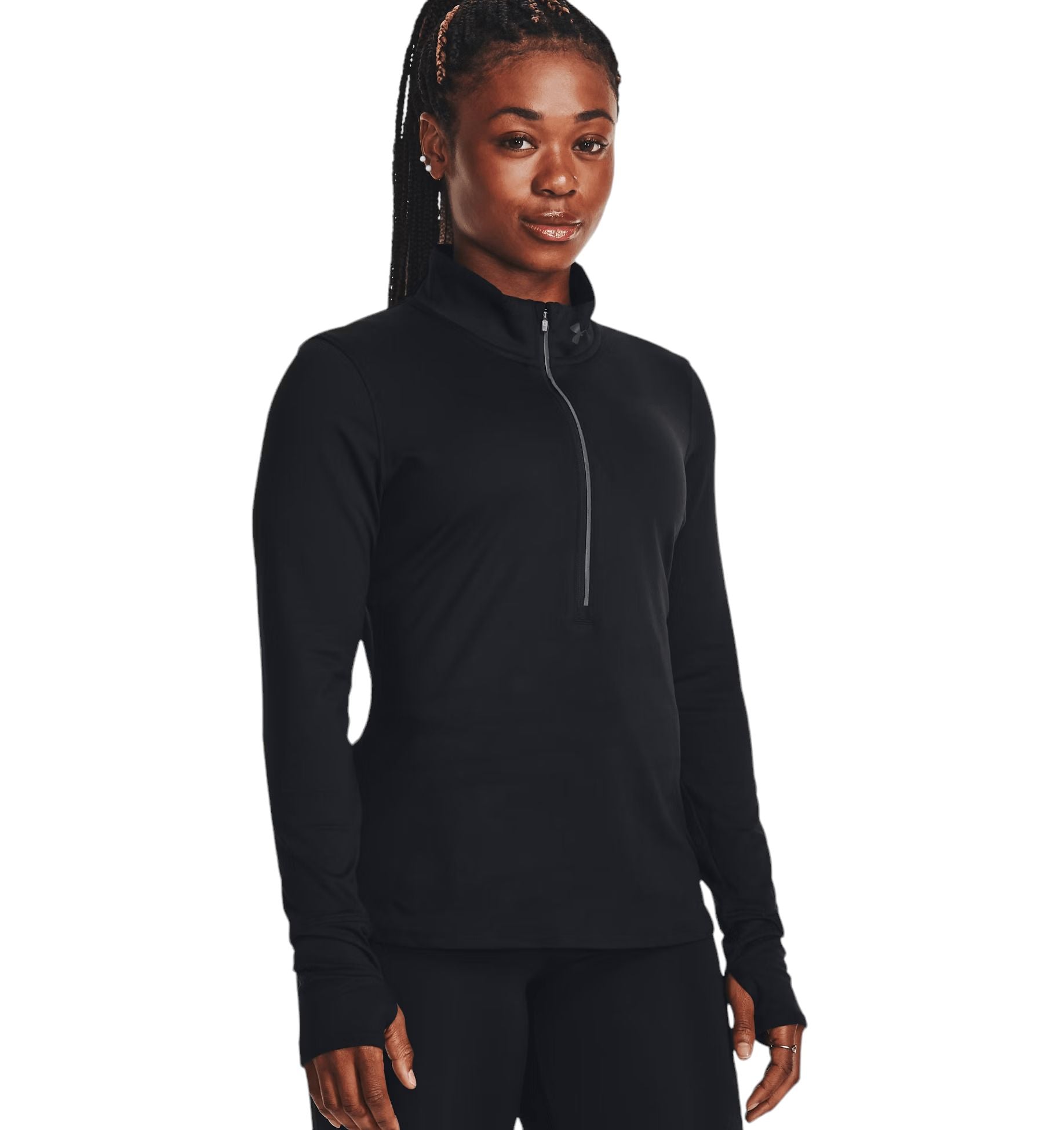 Maglia Qualifier Run 1/2 Zip Donna Black/Reflective