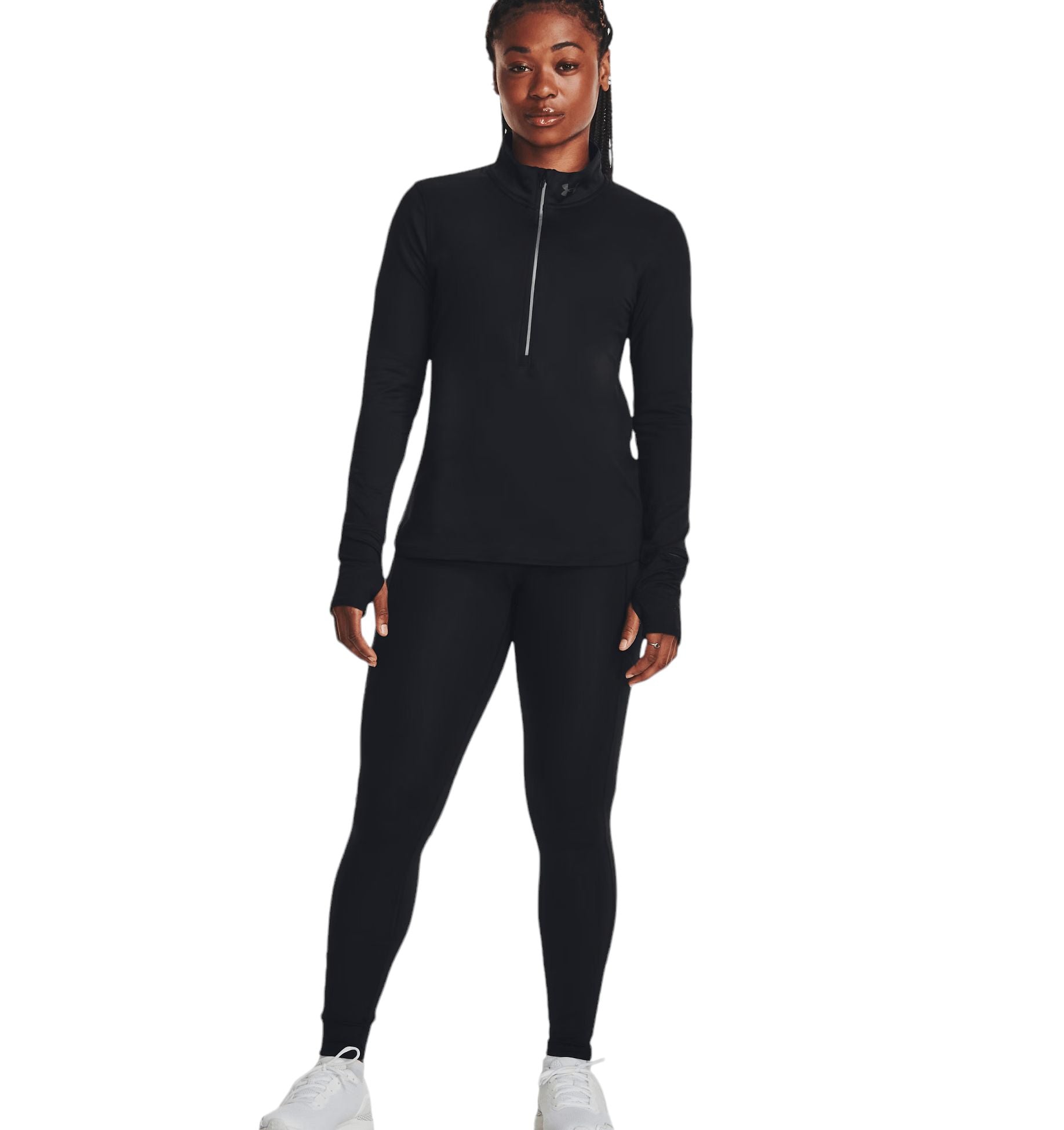 Maglia Qualifier Run 1/2 Zip Donna Black/Reflective