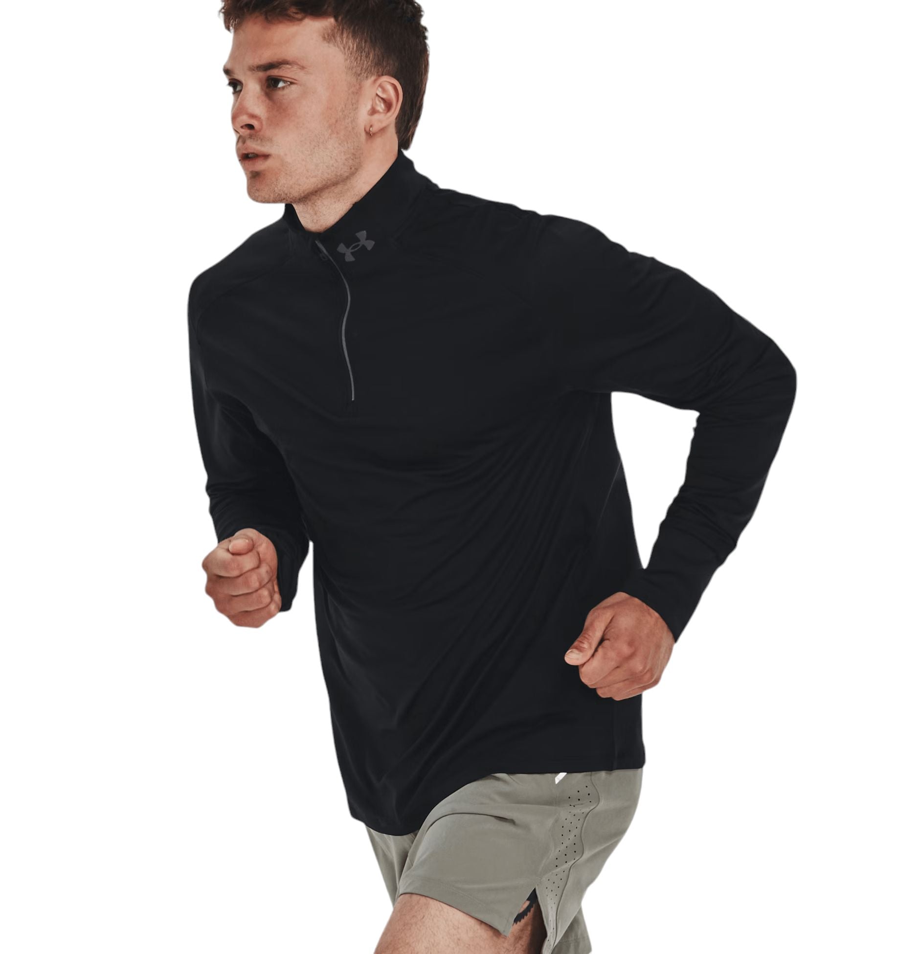 Maglia Qualifier Run 1/2 Zip Uomo Black/Reflective