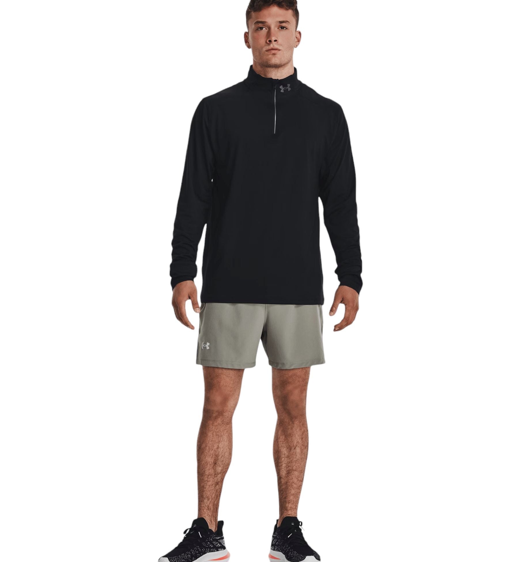 Maglia Qualifier Run 1/2 Zip Uomo Black/Reflective