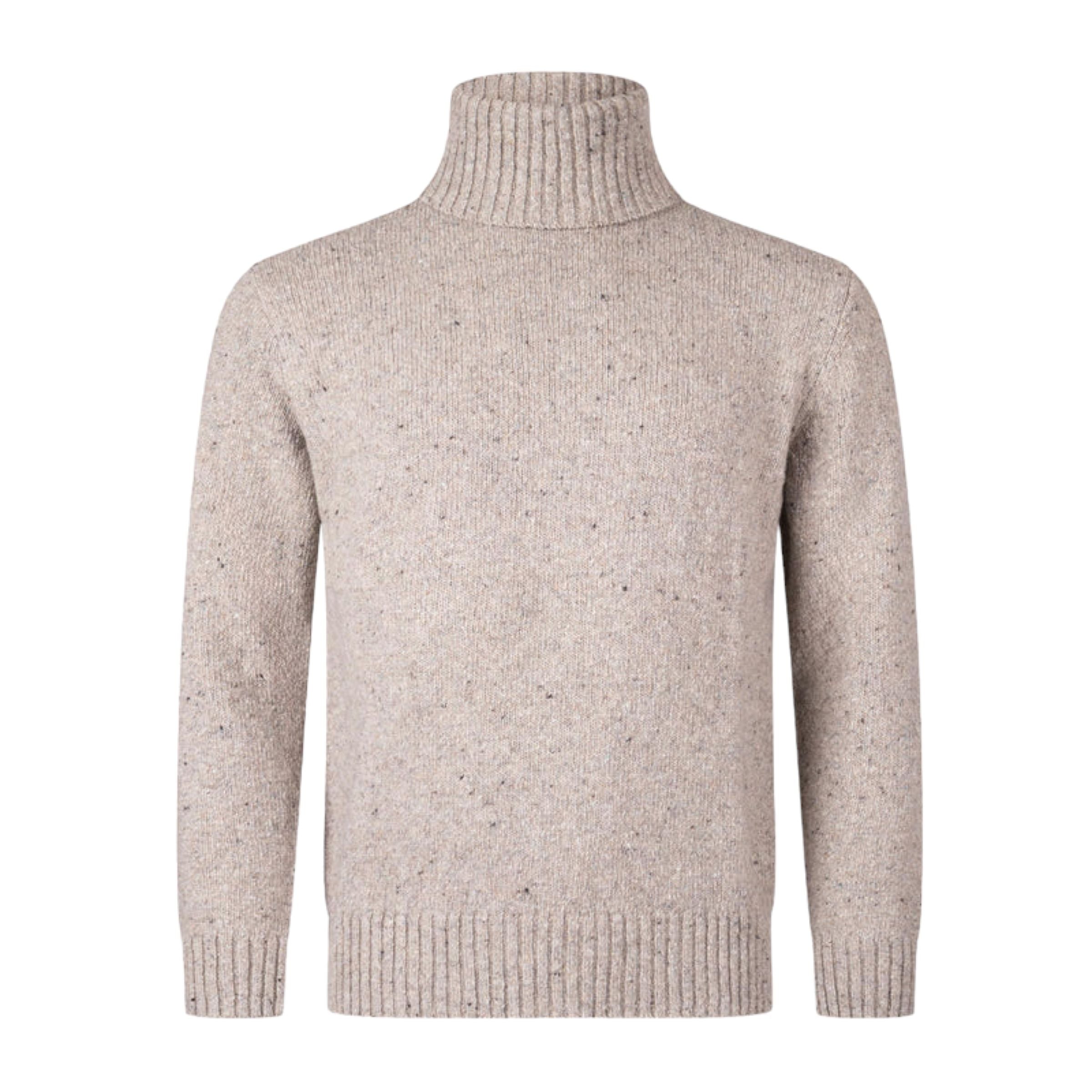 Maglia Tweed Knit Uomo Oatmeal