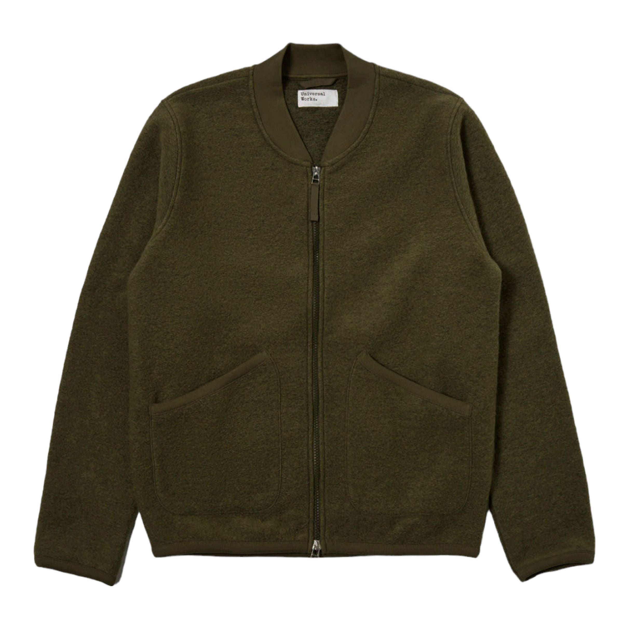 Giacca Zip Bomber Uomo Olive