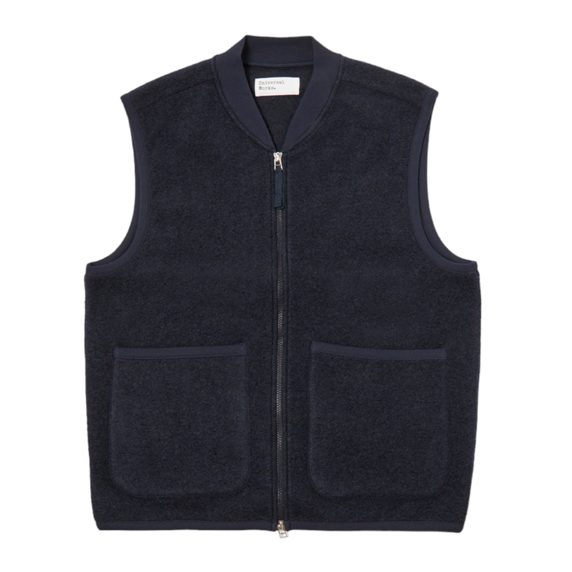 Gilet Zip Waistcoat Uomo Navy