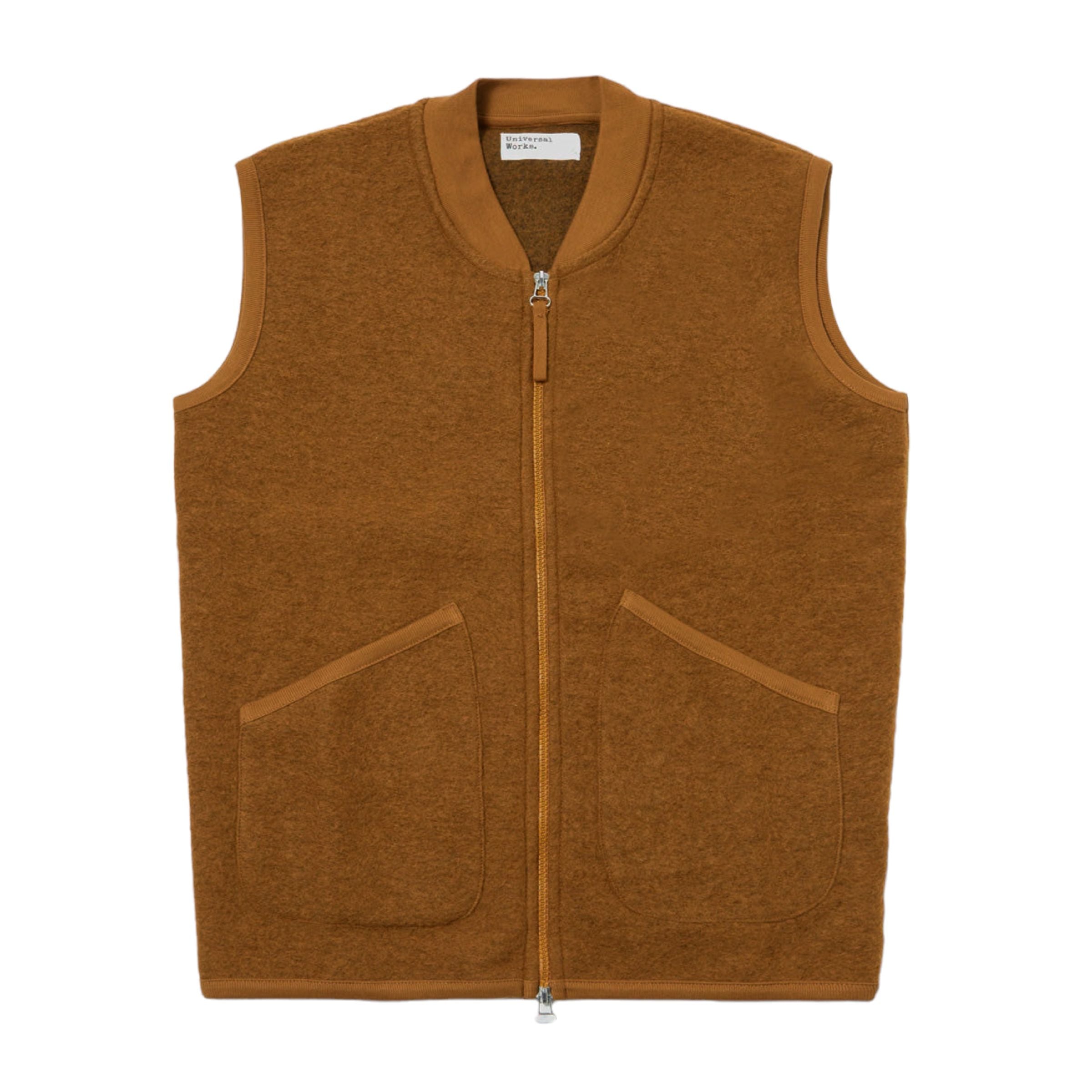 Gilet Zip Waistcoat Uomo Mustard