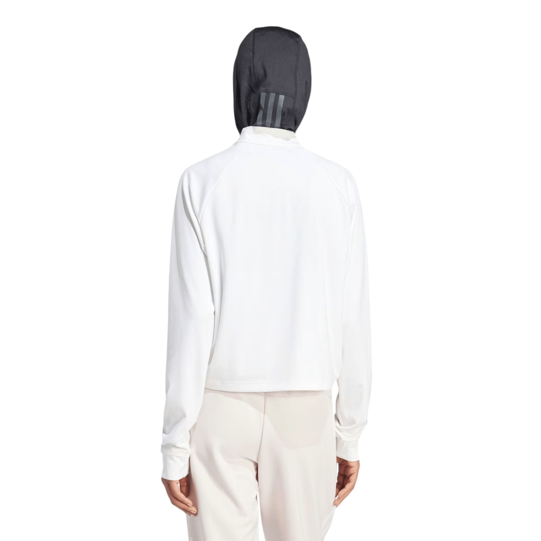 Maglia Essentials Minimal Branding 1/4 Zip Donna White