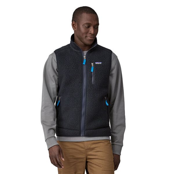 Gilet Retro Pile Fleece Uomo Pitch Blue/Endless Blue